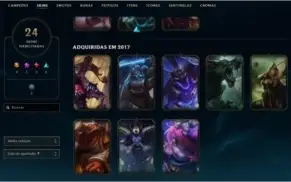 Conta Platina IV, 65 champs, 24 skins + Valorant com 2 passe