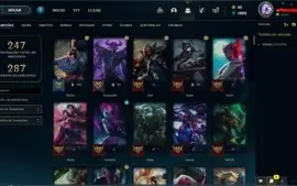 conta lol com bastante skins e cromas (b3 50lp)