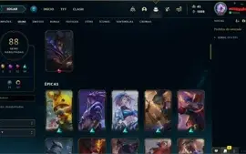 conta lol com bastante skins e cromas (b3 50lp)
