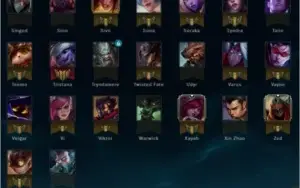 Vendo Conta LoL Platina com varios champs e skins