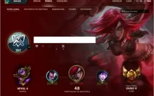 Conta Gold V, 23 Champions, 4 Skins - League of Legends