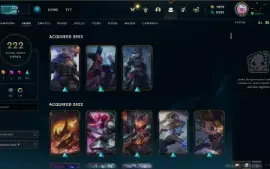 League of Legends Oceania - 222 Skins - LVL 224 - 160 Champs