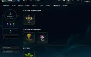 Conta PLATINA 4 | 61% Win - Lol (League Of Legends) Elomoon