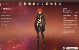 Conta Genshin com Diluc AR 21