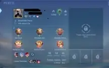 Conta Mobile Legends - Glória Mitica/50 Heros/TOP
