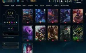 Unranked com TODOS os Champs e 307 Skins ( ADC / SUP )