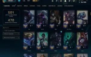 Unranked com TODOS os Champs e 307 Skins ( ADC / SUP )