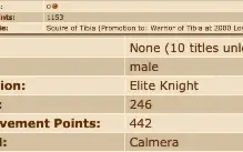 Knight Tibia Global - Level 246 - Skill 106 - Mundo Calmera
