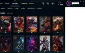 Conta lol ouro 4 272 skins e all champs RARA