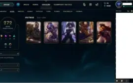 Conta lol ouro 4 272 skins e all champs RARA
