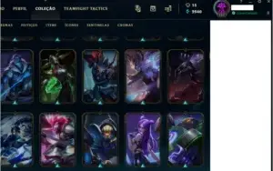 Conta lol ouro 4 272 skins e all champs RARA