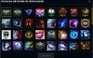 BORDA PLATINA 5 SEASON 8 115 CAMPEÕES 20K RP EM SKINS