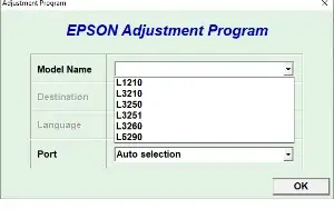 Reset Epson Almofadas com Tinta Cheia - L1210-L3210-L3250
