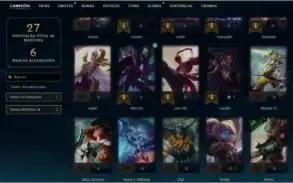 CONTA LOL DIAMANTE IV MUITA SKIN