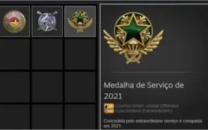 Conta Global, Level 50 Steam, 3 Medalhas