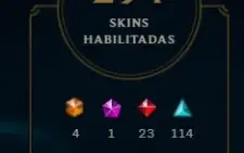 Conta de lol com muitas skins