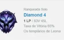 CONTA LOL Diamante 4 18 SKINS 65%WR