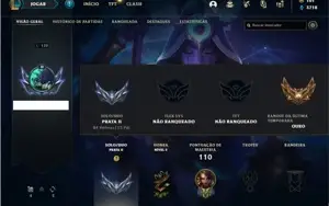 Conta prata 2 com 62 Champs e 38 Skins + 3 Vitoriosas
