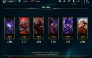 Conta prata 2 com 62 Champs e 38 Skins + 3 Vitoriosas