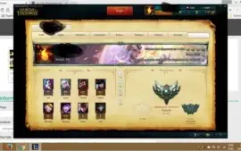 Conta Nível 30, prata 3, 85 skins, 88 campeões, 24 ícones.