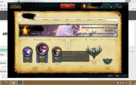 Conta Nível 30, prata 3, 85 skins, 88 campeões, 24 ícones.