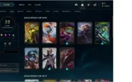 Conta Mestre , 32 skins , praticamente todos os campeões