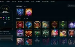 Conta diamante 4 com 25 skins e 3 cromas,96 champs