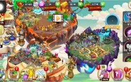 Conta Dragon City Lvl 58, 8 ilhas e 4 Dragões Heróicos