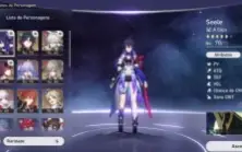 Nível 62. Seele, Kafka, Blade, Jing Yaun, Himeko E2, Clara,