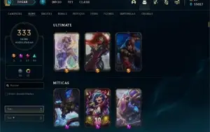 333 Skins, 541 ícones e Todos os Champions