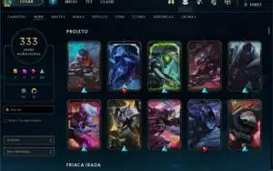 333 Skins, 541 ícones e Todos os Champions