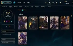 333 Skins, 541 ícones e Todos os Champions