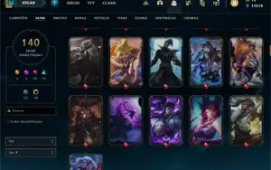 Conta LoL barata muitas skins 140 unranked