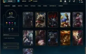 Conta prata 4 com 75 champs e 63 skins + 3 Ultimates