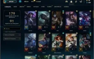 Conta prata 4 com 75 champs e 63 skins + 3 Ultimates