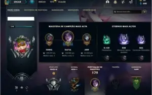 Conta prata 4 com 75 champs e 63 skins + 3 Ultimates