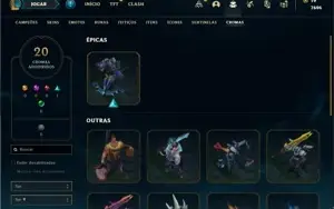 Conta ouro 4 com 155 Champs e 148 Skins (4 Ultimates)