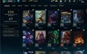 Conta ouro 4 com 155 Champs e 148 Skins (4 Ultimates)