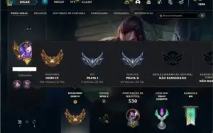Conta ouro 4 com 155 Champs e 148 Skins (4 Ultimates)