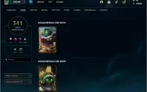 Conta com UFO CORKI, RAMMUS REI, KAYLE JUIZA e + 338 skins