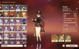 GENSHIN IMPACT - 7 Personagens T5 e 3 Armas T5