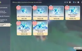 GENSHIN IMPACT - 7 Personagens T5 e 3 Armas T5