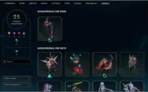 CONTA DE LOL DE 2012 LVL 133 - FULL CHAMPS E SKINS