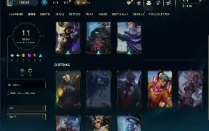 Ouro 2 com 35 Champs e 11 Skins +4 Fragmentos