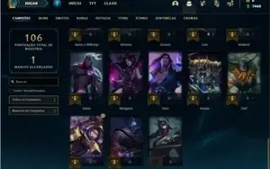 Conta Platina 4 com 45 Champs e 18 Skins