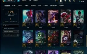 Conta Platina 4 com 45 Champs e 18 Skins