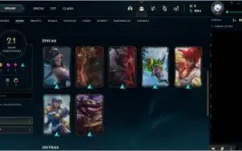 Conta Platina 4 com skin prestigio Aatrox