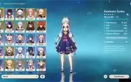 Conta com Ayaka, Ayato, Raiden, Yae, Kazuha... +Varios