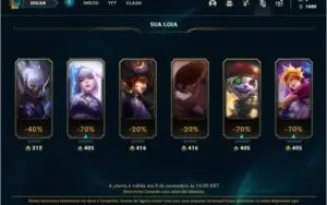 Conta platina 2 Sem email verificado 3 skins e 30 champs