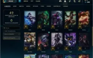 Conta platina 2 Sem email verificado 3 skins e 30 champs